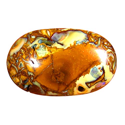 Opale rocheuse Koroit multicolore naturelle, pierre précieuse brute taillée de 14 x 9 mm