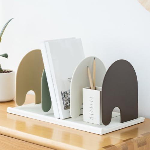 Organiseur de livres en plastique vertical pour étagère et bureau