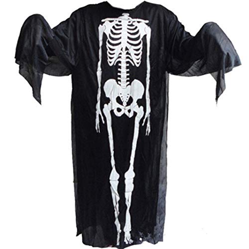 PartyToko Cotton Skeleton Costume,California Cosplay Halloween Costume -Black For Boys & Girls 2 To 12 Age 90Cms Size (B07RB29NT1) Amazon Price History, Amazon Price Tracker