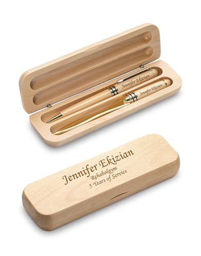 Executive Gift Shoppe | Personalized Maple Wood Pen & Letter Opener Set with Custom Engraving