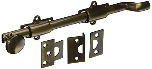 Deltana FPG105 HD Solid Brass 10-Inch Surface Bolt with Off-Set