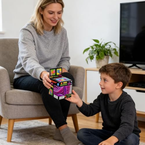 Squishy Stress Cube for Adults,Squishy Slow Rising Fidget Cube Sensory for Anxiety Stress Relief High Density Ice Squeeze Ball Cubes Purple (Purple) image 12