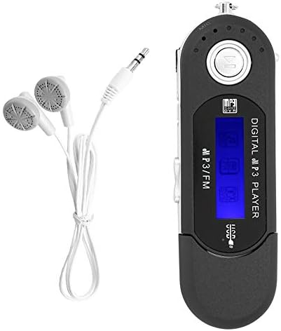 Socobeta MP3 Music Player Portable Music MP3 USB Player With LCD Screen Support 32GB Micro SD/Memory card FM Radio Voice Recorder TF Card(Black)