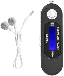 Socobeta MP3 Music Player Portable Music MP3 USB Player With LCD Screen Support 32GB Micro SD/Memory card FM Radio Voice Recorder TF Card(Black)