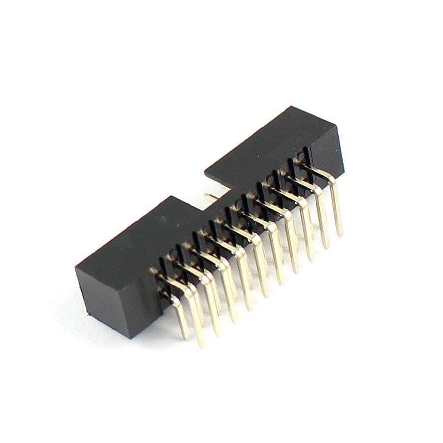 Generic 10 Pcs 2mm 2x10Pin 20 Pin Right Angle Male Shrouded IDC Box Header Connector