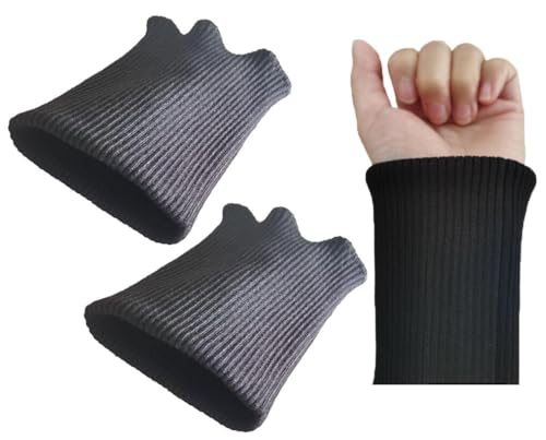Finished Knit Cuffs Black