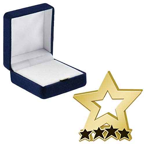 Crown Awards Teamwork Star Pins, Teamwork Star Pin with Blue Velvet Presentation Case, 1 Pack, Prime