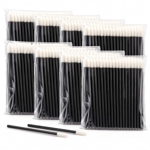 400 PCS Disposable Lip Brushes Lip Gloss Wands Applicators Disposable Makeup Applicator Brushes Flocked Tip Lipstick Applicator Bulk Pack for Beauty Salon & Home Use