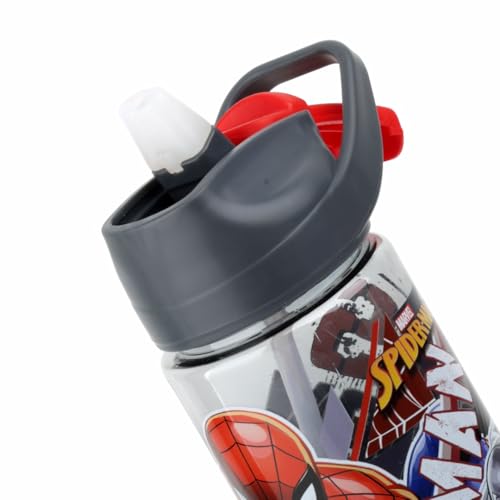 Image of SKi Homeware GLIDE Sipper Bottles Combo| 800 ML+650 ML | for School, Sports | Teens and Kids | set of 2 bottles | Leakproof, Pop-up Sipper with Handle| Character Merchandise | Spiderman