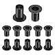 QUARKZMAN 12 Stück Flanschbuchsen Kunststoffbuchsen ID 10,1 mm x OD 12 mm x Länge 20,5 mm Nylonbuchsen, Schwarz