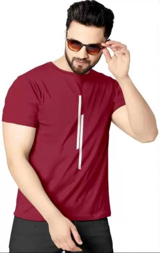 revizo Men T-Shirt, Half Sleeves, Round Neck, Polyester Material, 11 Line Theme, Light Weight, Comfortable T-Shirt for Men (Pack of 1)-picture-21