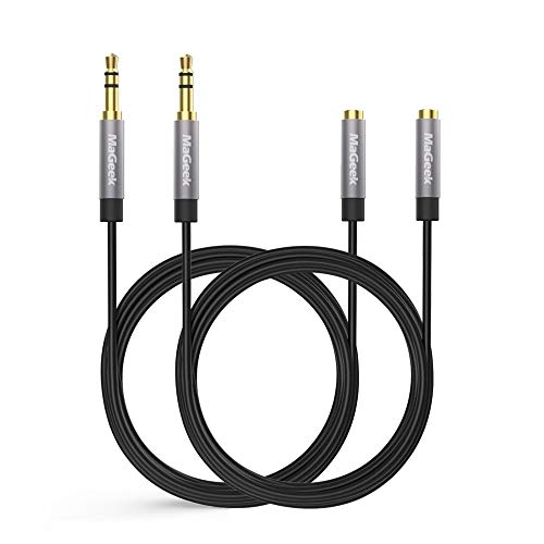 Cable Extensor Auxiliar de Audio 3.5mm MaGeek 10ft 2 Unidades miniatura 1