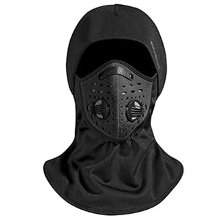 ROCKBROS Passamontagna Balaclava Traspirante Invernale Scaldacollo Caldo Antivento Antismog Filtro Carboni Attivi in Pile Uomo Donna Unisex per Ciclismo/Sci/Moto/Escursione (Modello A2 New)