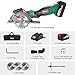 HYCHIKA Cordless Circular Saw, 18V Mini Circular Saw with 4.0Ah Battery, 3 Blades(4-1/2