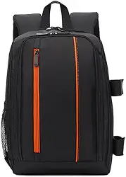 JINNUOLANG Bolsa profissional SLR para câmera com capa de chuva impermeável, mochila antirroubo para fotografia com compartimento para laptop