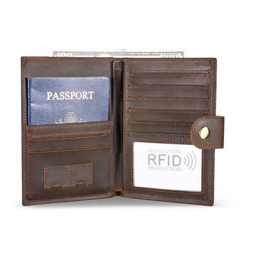 RFID Blocking Passport Wallet Travel Passport Holder Cover for Men and Women