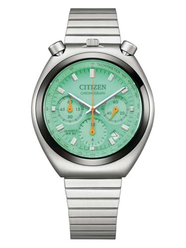 Citizen AN3660-73X Orologio da uomo cronografo 38 mm acciaio inossidabile quadrante verde quarzo 5 ATM