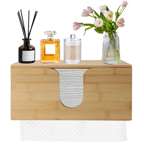 Dispensador de Toallas de Papel de Madera,Soporte de Papel Higiénico con Estante,Portarrollos Papel Higienico Dispensador de Toallas de Mano para Toallas de Pliegue para Baño,Cocina Dispensador de Toallas de Papel de Madera,Soporte de Papel Higiénico con Estante,Portarrollos Papel Higienico Dispensador de Toallas de Mano para Toallas de Pliegue para Baño,Cocina