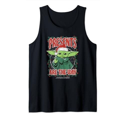 Tank top Grogu de Noël en tissu léger et coupe moderne