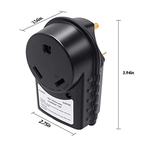 Rv Surge Protector 30 Amp,Portable Adapter Circuit Analyzer With Led Indicator Light 30 Amp Male To 30 Amp Female For Rv Trailer(22500A Max Spike, 1050 Joules,Etl Listed) #TOP4