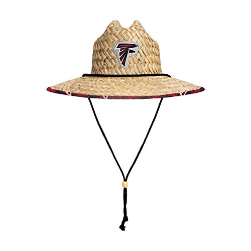 Image of NFL Team Logo Americana Floral Lifeguard Beach Straw Sun Hat