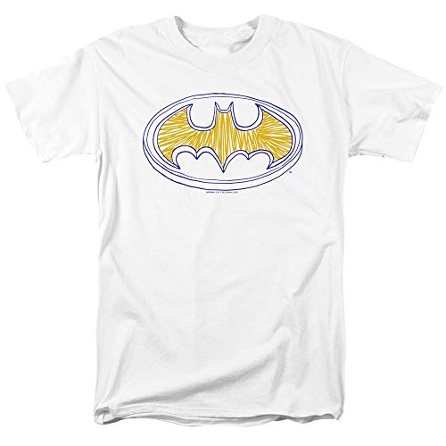 Popfunk Batman Squiggly Symbol Unisex Adult T-Shirt - Squiggly Symbol (2X-Large) - Main Image