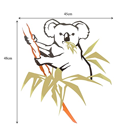 Enrich® Home Décor Wall Decor Sign Koala Bear Panda Animal Metal Wall Décor Sign Metal Wall Art Sign For Home Living Room Bedroom Entryway Dorm Apartment Wall Decor Laser Cut Mpc #TOP1