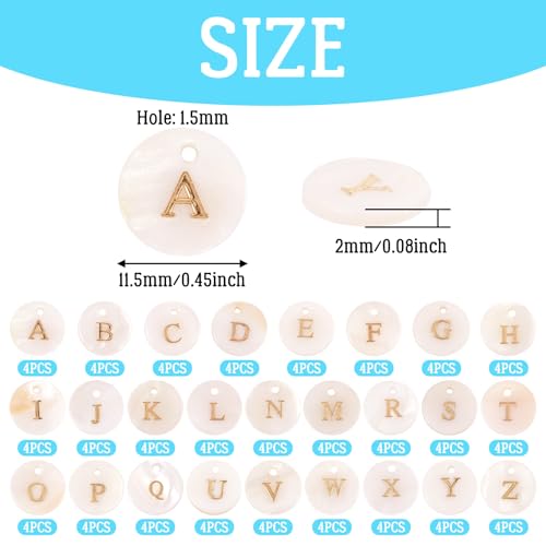 Pendentifs alphabet majuscule 11.5mm breloque initiale pour boucles d'oreilles - 3
