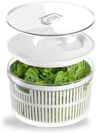 CONJUNTO SECADOR E ORGANIZADOR DE SALADA LEGUMES VERDURAS | 5,5 L...