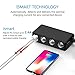 HiGoing 120W 3-Socket Cigarette Lighter Power Adapter 12V/24V DC Outlet Splitter with 6.8A 4 USB Ports Car Charger for iPhone, iPad, Tablet, Android, Samsung, GPS, Dashcam, Radar Detector and More