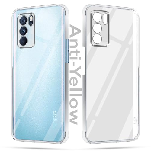 Image of Jkobi Lifetime Anti-Yellow Clear Back Cover Case for Oppo Reno6 Pro 5G | Reno 6 Pro 5G (Sleek Hard Crystal | Shockproof and Camera Protection)