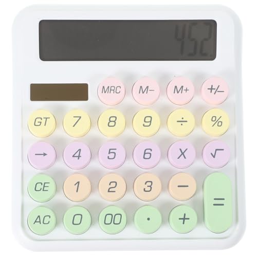 Calculadora mecánica marfil teclado táctil cuerpo plástico moderno TOPBATHY