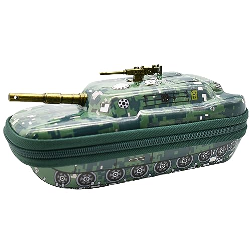 Estojo camuflado de grande capacidade para canetas, bolsa de papelaria, impermeável, EVA camuflada, verde