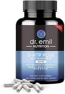 Dr. Emil Nutrition 200 MG 5-HTP Plus Formula for Mood, Stress, and Sleep - 60 Vegan Capsules, 30 Servings