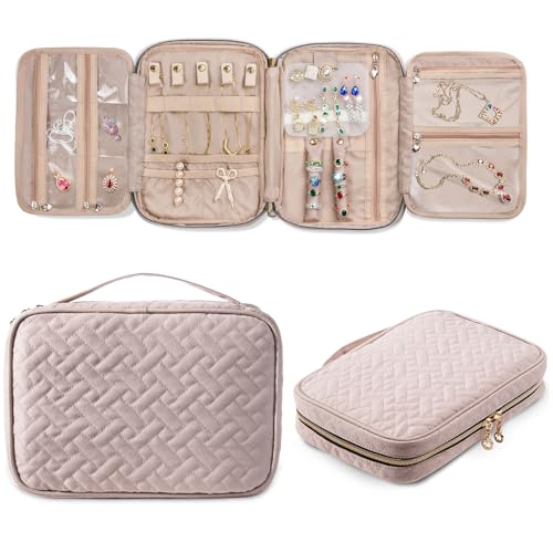 SFYBYHEART Travel Jewelry Organizer Case, Jewelry Travel Bags for Women,