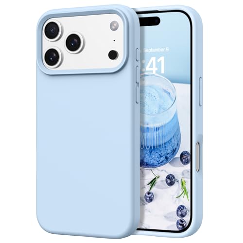 DOMAVER Case for iPhone 17 Pro 6.3'' Smooth Liquid Silicone -Light Blue by DOMAVER - Used condition - US$7.66