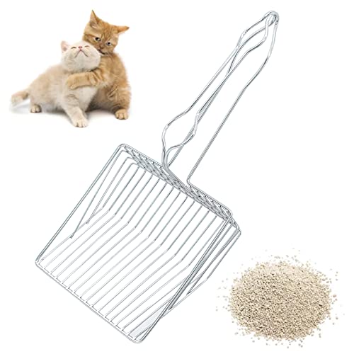 JJQHYC Paletta Lettiera Gatto in Metallo, Grande