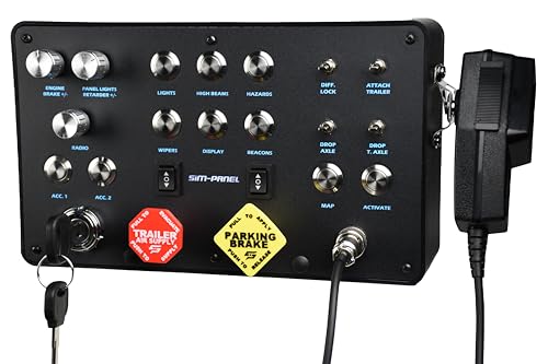 Image of Classic 2 Button Box for ATS /ETS2 (American Truck Simulator /Euro Truck Simulator) (Classic Finish with CB Communications (Matte Black))