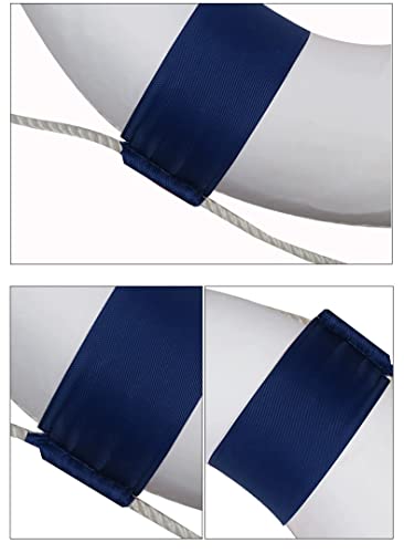 Pool Life Ring 20.5 In,Life Preserver Ring Foam Buoys-Ring Buoy With Ropetape,Blue #TOP4