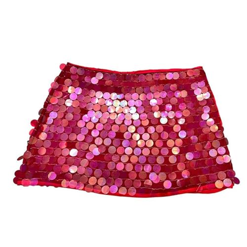 Women Y2k Sequin Mini Skirt Sparkly Mesh Short Skirt Rhinestone Beaded Bodycon Skirt Party Club Streetwear3