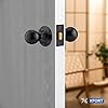 XFORT Smithy's Range Black Antique Ball Shaped Mortice Door Knob Door Handle Set, Cast Iron Round Door Handles, Traditional Door Knobs for Interior Wooden Doors. #3