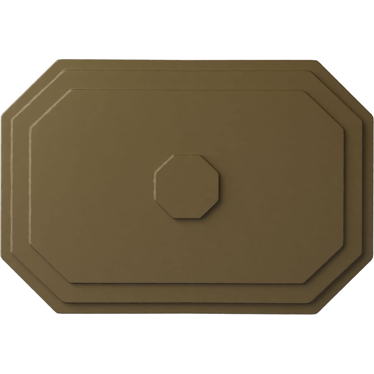 25 1/4"W x 17 1/4"H x 1 3/4"P Felix Ceiling Medallion, Hand-Painted Mississippi Mud
