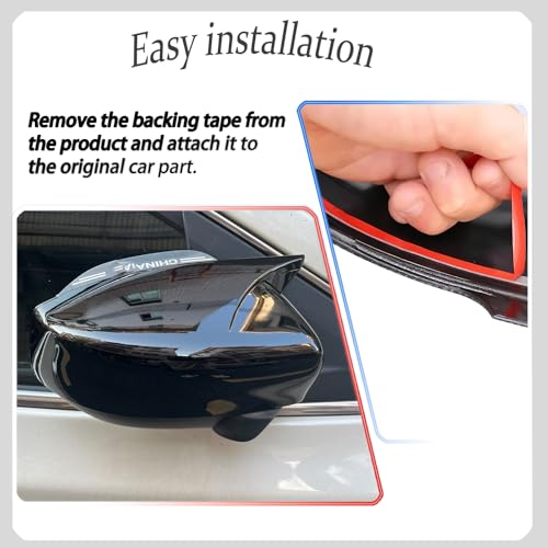 Image of Side Mirror Cover,for Nissan sentra 2013-2019, Bright Black Side Rear Mirror Covers Body Kit Accessories for Cars(Without Turn Signal Cutout)