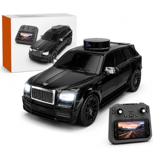 Image of RC Camera Car with HD Roof Camera & Smart Screen Remote Controller, 2.4GHz Rechargeable Remote Control SUV, Real-Time FPV Display, LED Lights, Up to 30m Range, Toy Car for Kids Age 6+