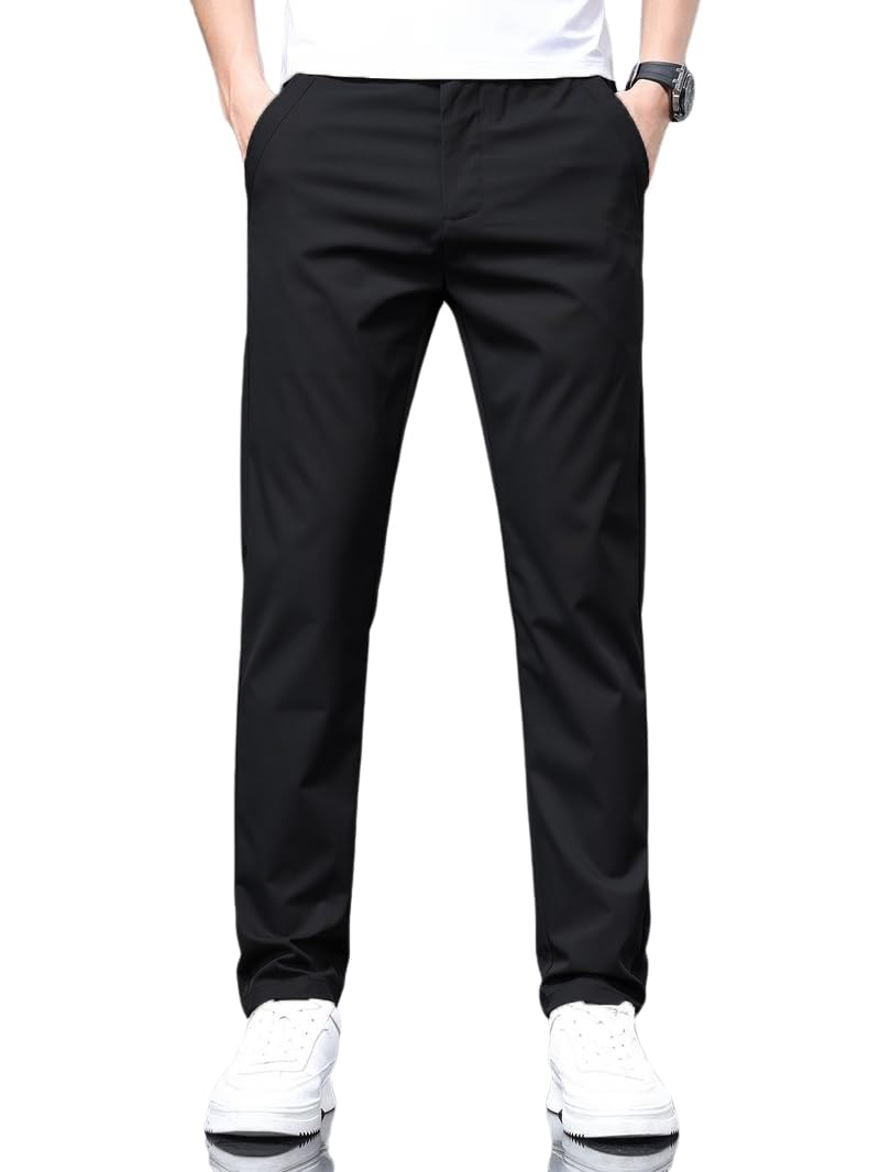 Roadster Men's Slim Fit Trousers | Stylish Casual Design | Comfortable Fit Wear | Clean Look Structure | Versatile Styling | Easy Movement Fit | Perfect for Casual & Office Wear (5226) in neutral