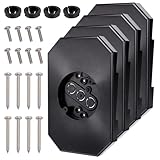 INTERWARM Blocchi di fissaggio per rivestimento (4 pacchetti) Kit di fissaggio per rivestimento in vinile con scatola elettrica incorporata, piastra di montaggio esterna per illuminazione e 1,28 cm