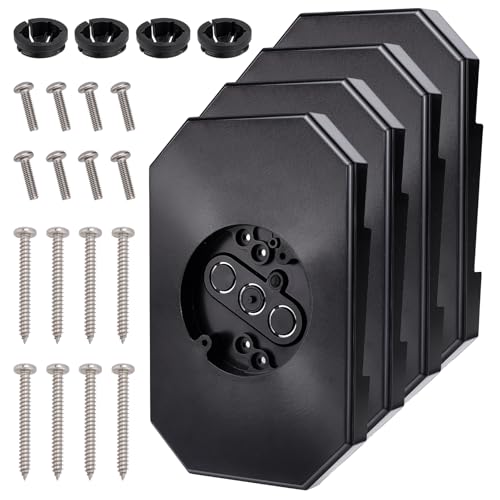 Blocs de fixation pour bardage de 1.28cm avec boîte de dérivation électrique noire - 2