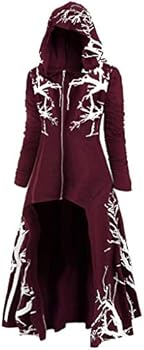 FEOYA Dames Renaissance Hoodie Jurk Halloween Cosplay