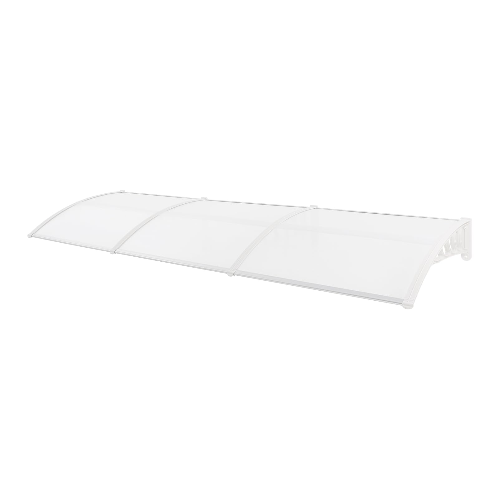 Auvent de porte d'entrée transparent 90x300 pour marquise de balcon vitrine et portail de jardin