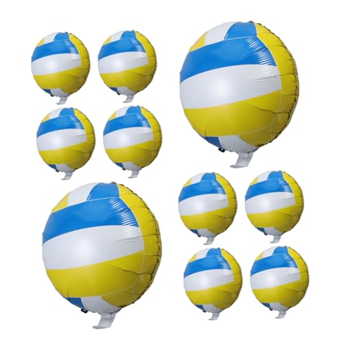 Alipis 10stücke Aufblasbarer Volleyball-ballon aus Folie für Sport-partys und Geburtstagsdekoration Wiederverwendbar Leuchtendes Design